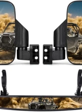 Kemimoto Side | Rear Mirror w/ 1.75" - 2" Roll Bar Cage Polaris RZR / Maverick X3                                     - BZH0221-02 - Image 8