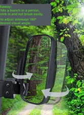 Kemimoto Side | Rear Mirror w/ 1.75" - 2" Roll Bar Cage Polaris RZR / Maverick X3                                     - BZH0221-02 - Image 3