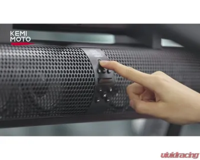Kemimoto UTV Speakers / 2X Tweeters 4X Subwoofers Waterproof BluetoothAUX Input USB Port 500W 28" Outdoor Marine Soundbars - BZH0236-02