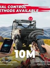 Kemimoto UTV Speakers / 2X Tweeters 4X Subwoofers Waterproof BluetoothAUX Input USB Port 500W 28" Outdoor Marine Soundbars                                     - BZH0236-02 - Image 6