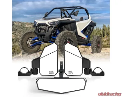 Kemimoto UTV Side Mirrors and Center Mirror1.6"-2" Roll Bar - BZH0237-02