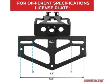 Kemimoto License Plate Bracket Fender Eliminator Honda CBR500R | CB500F - F0302-00501BK