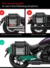 Kemimoto 25L x 2 Motorcycle Waterproof Detachable Saddlebags                                     - F1101-01601GY - Image 2