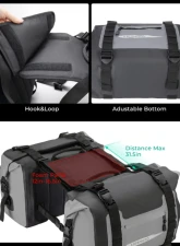 Kemimoto 25L x 2 Motorcycle Waterproof Detachable Saddlebags                                     - F1101-01601GY - Image 6