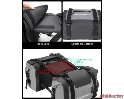Kemimoto 25L x 2 Motorcycle Waterproof Detachable Saddlebags - F1101-01601GY
