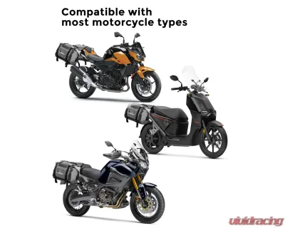 Kemimoto 25L x 2 Motorcycle Waterproof Detachable Saddlebags - F1101-01601GY