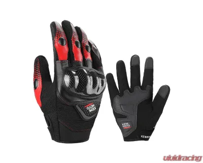 Kemimoto Motorcycle Full Finger Gloves - F1109-01302XLBK