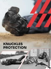 Kemimoto Motorcycle Full Finger Gloves                                     - F1109-01302XLBK - Image 2