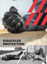 Kemimoto Motorcycle Riding Summer Gloves                                     - F1109-01402MBK - Image 2