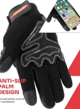 Kemimoto Motorcycle Riding Summer Gloves                                     - F1109-01402MBK - Image 4