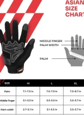 Kemimoto Motorcycle Riding Summer Gloves                                     - F1109-01402MBK - Image 7