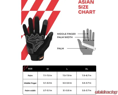 Kemimoto Motorcycle Riding Summer Gloves - F1109-01402MBK