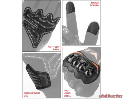 Kemimoto Motorcycle Riding Summer Gloves - F1109-01402MBK