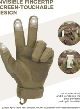 Kemimoto Motorcycle Tactical Gloves                                     - F1109-01502MBR - Image 4