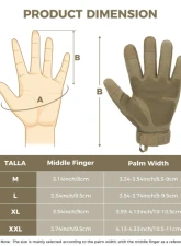 Kemimoto Motorcycle Tactical Gloves                                     - F1109-01502MBR - Image 6