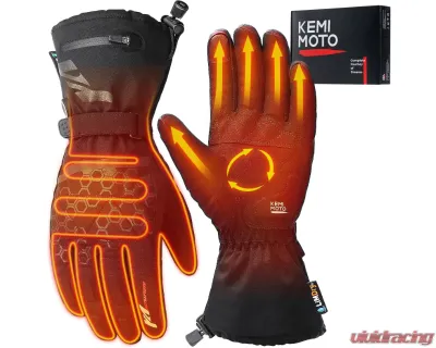 Kemimoto Upgrade Winter Heated Gloves w/ 2500 mAh Battery - F1109-018052XLBK-ZH