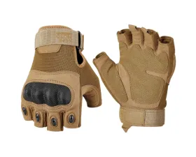 Kemimoto Half Finger Tactical Gloves Brown