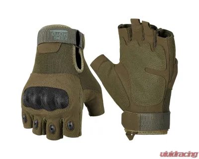 Kemimoto Half Finger Tactical Gloves Green - F1109-03301MGR