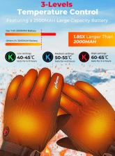 Kemimoto Upgrade Heated Gloves Ice Fishing Rechargeable Waterproof                                     - F1109-03401SBK-ZH - Image 3