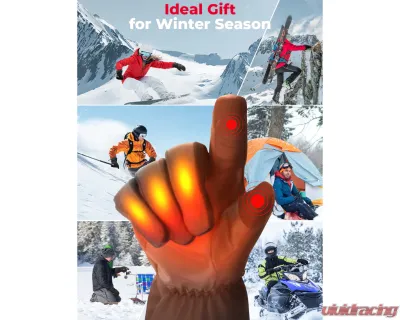 Kemimoto Upgrade Heated Gloves Ice Fishing Rechargeable Waterproof - F1109-03401SBK-ZH