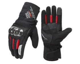 Kemimoto Motorcycle Carbon Fiber Winter Gloves