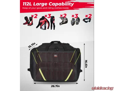 Kemimoto Motorcycle 112L Large Capability Gear Bag - F1116-03401BK