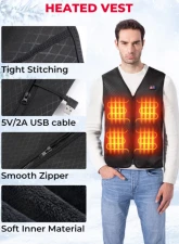 Kemimoto Winter Warming Heating Vest Battery Not Included                                     - F1117-03401SBK - Image 3