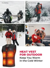 Kemimoto Winter Warming Heating Vest Battery Not Included                                     - F1117-03401SBK - Image 5