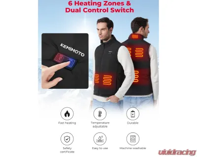 Kemimoto Classic Heated Vest Black - F1117-03501MBK