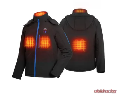 Kemimoto Men's Classic Heated Jacket w/ Detachable Hood - F1117-03701MBK