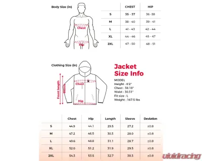 Kemimoto Men's Classic Heated Jacket w/ Detachable Hood - F1117-03701MBK