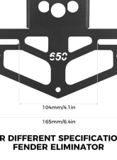 Kemimoto Motorcycles Ninja Fender Eliminator License Plate Bracket                                     - F1710-00301BK - Image 4