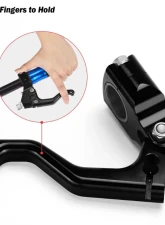 Kemimoto Handlebar Clutch Lever Only Left Side Motorcycle Universal                                     - F1729-00901BK - Image 4