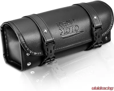 Kemimoto Motorcycle PU Leather Roll Bag - F1801-00401BK