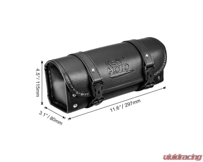 Kemimoto Motorcycle PU Leather Roll Bag - F1801-00401BK