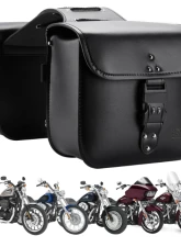 Kemimoto Motorcycle Saddlebags w/ Lock Harley                                     - F1801-01801BK - Image 9