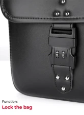 Kemimoto Motorcycle Saddlebags w/ Lock Harley                                     - F1801-01801BK - Image 4