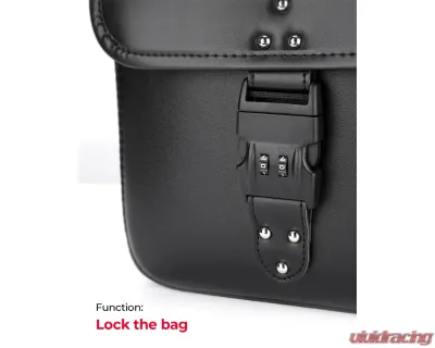 Kemimoto Motorcycle Saddlebags w/ Lock Harley - F1801-01801BK