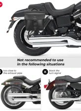 Kemimoto Motorcycle Saddlebags w/ Lock Harley                                     - F1801-01801BK - Image 5