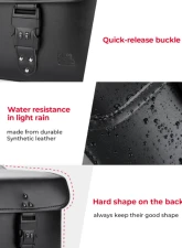 Kemimoto Motorcycle Saddlebags w/ Lock Harley                                     - F1801-01801BK - Image 6