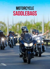 Kemimoto Motorcycle PU Leather Saddlebag w/ Cup Pocket                                     - F1801-02001BK - Image 8