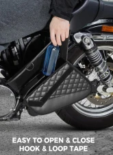 Kemimoto Motorcycle Swingarm Leather Side Bags                                     - F1801-02801 - Image 3