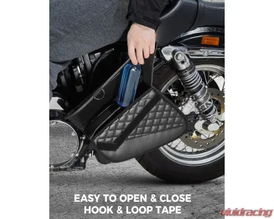 Kemimoto Motorcycle Swingarm Leather Side Bags - F1801-02801