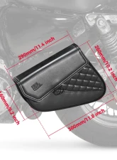 Kemimoto Motorcycle Swingarm Leather Side Bags                                     - F1801-02801 - Image 8