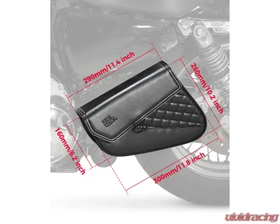 Kemimoto Motorcycle Swingarm Leather Side Bags - F1801-02801