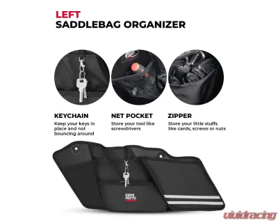 Kemimoto Saddlebag Organizers 3 Pack Harley - F1801-03201BK