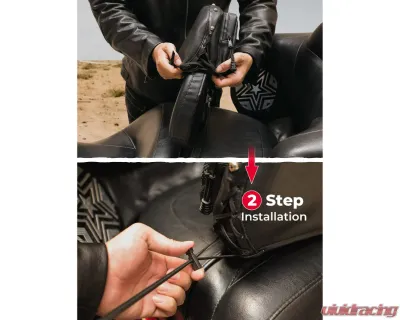 Kemimoto Motorcycle Rider Backrest Organizer Kit Harley - F1801-03301BK