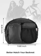 Kemimoto Motorcycle Rider Backrest Organizer Kit Harley                                     - F1801-03301BK - Image 5