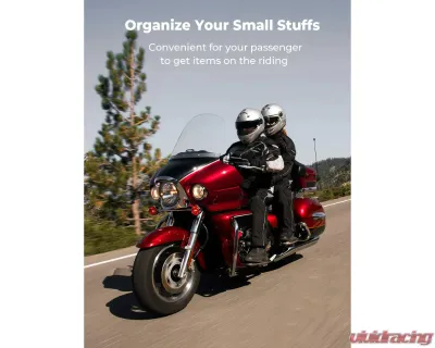 Kemimoto Motorcycle Rider Backrest Organizer Kit Harley - F1801-03301BK