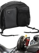Kemimoto Motorcycle Rider Backrest Organizer Kit Harley                                     - F1801-03301BK - Image 9